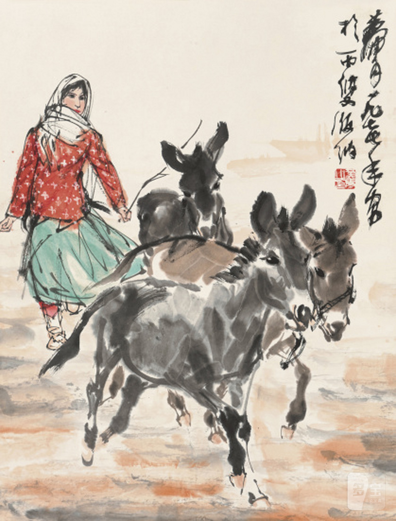 黄 胄 1925-1997 赶驴 - 图1